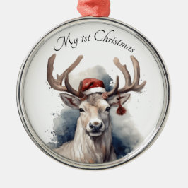 Kerstmis rendieren, aanpasbaar metalen ornament