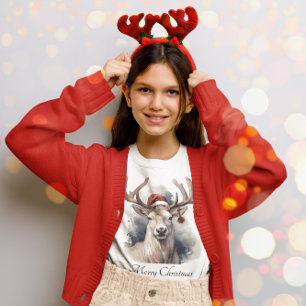 Kerstmis rendieren, aanpasbaar t-shirt