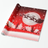 Kerstmis rendieren cadeaupapier (Uitgerold)