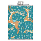 Kerstmis rendieren:  naadloos patroon. heupfles (Achterkant)