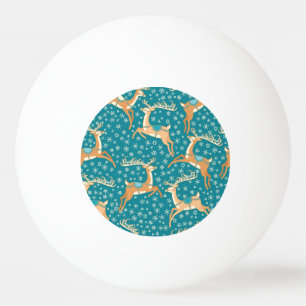 Kerstmis rendieren: naadloos patroon. pingpongballen