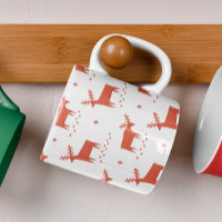 Kerstmis rendieren. Rood bos dierlijk patroon