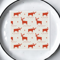 Kerstmis rendieren. Rood bos dierlijk patroon