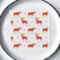 Kerstmis rendieren. Rood bos dierlijk patroon