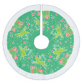 Kerstmis rendieren springen over geschenken boom r kerstboom rok (Voorkant)