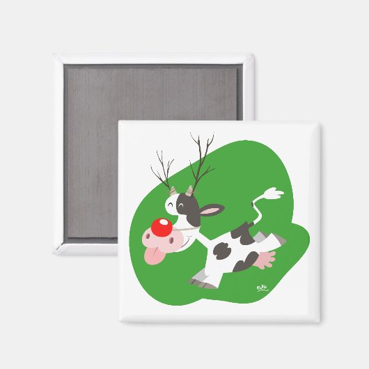 Kerstmis rendiermagneet magneet (Voorkant / Achterkant)