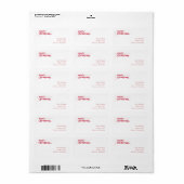 Kerstmis Retouradres Script Santa Rood Etiket (Full Sheet)