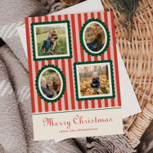 Kerstmis Retro Gestreept 4 Foto