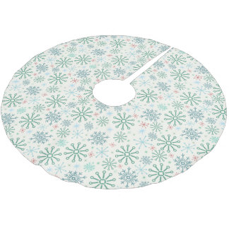 Kerstmis Retro Sneeuwvlokken Patroon Cream of Cust Kerstboom Rok