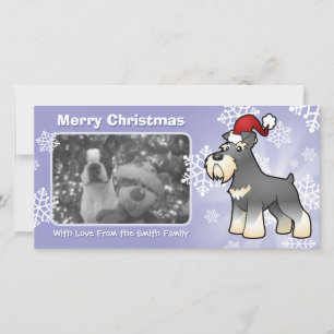 Kerstmis Reuzen-/Standaard-/Miniatuur Schnauzer Feestdagenkaart