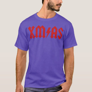 Kerstmis Rock Roll Heavy Metal grappige kerst Kers T-shirt