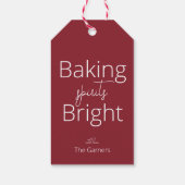 Kerstmis Rode Bakgeesten Cadeaulabel (Achterkant)