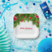 Kerstmis, rode bollen en Cadeaus Papieren Bordje (Feest)