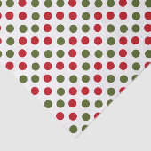 Kerstmis rode en groene polka stippen tissuepapier (Detail)