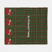 Kerstmis, rode en groene tartan, Scottie Dog Fleece Deken (Voorkant (Horizontaal))