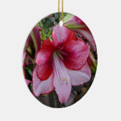 Kerstmis: Rode feestdag Floral Keramisch Ornament (Rechts)