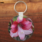 Kerstmis: Rode feestdag Floral Sleutelhanger (Voorkant)