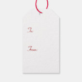 Kerstmis Rode Glitter Cadeaubijsluiter Cadeaulabel (Achterkant)