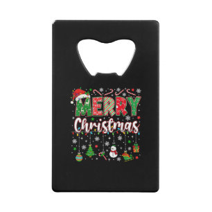 Kerstmis Rode Kerstman Hoed Rendier Kerstman Match Kredietkaart Flessenopener