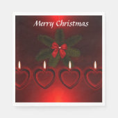 Kerstmis Rode Krans Lint Servet (Voorkant)
