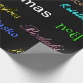 Kerstmis rond de Wereld Modern Cadeaupapier (Hoek)