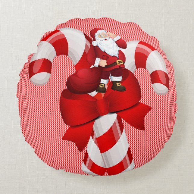 Kerstmis Rond Kussen, Sinterklaas Kussen (Voorkant)