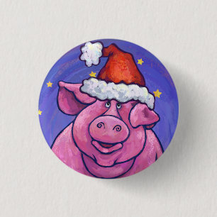Kerstmis Ronde Button 3,2 Cm