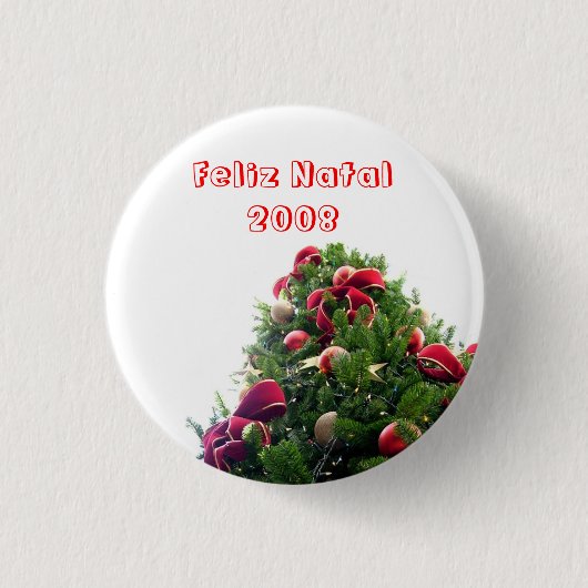 Kerstmis Ronde Button 3,2 Cm (Voorkant)