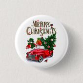 Kerstmis Ronde Button 3,2 Cm (Voorkant)