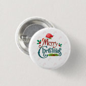 Kerstmis Ronde Button 3,2 Cm (Voorkant /achterkant)