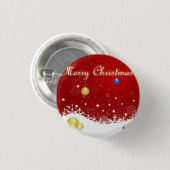 Kerstmis Ronde Button 3,2 Cm (Voorkant /achterkant)