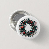 Kerstmis Ronde Button 3,2 Cm (Voorkant /achterkant)