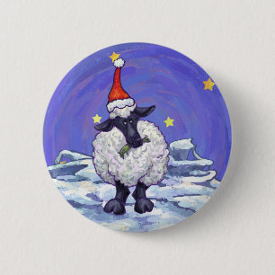 Kerstmis Ronde Button 5,7 Cm