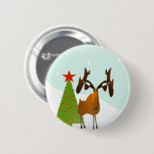 Kerstmis Ronde Button 5,7 Cm (Voorkant /achterkant)