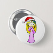 Kerstmis Ronde Button 5,7 Cm (Voorkant /achterkant)