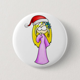 Kerstmis Ronde Button 5,7 Cm