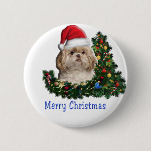 Kerstmis Ronde Button 5,7 Cm