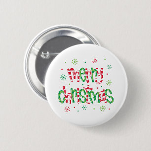 Kerstmis Ronde Button 5,7 Cm