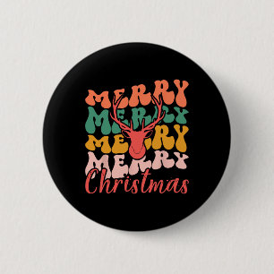 Kerstmis Ronde Button 5,7 Cm