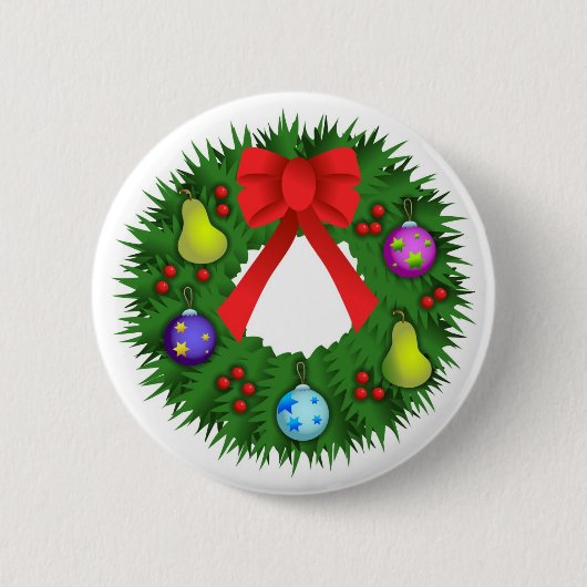 Kerstmis Ronde Button 5,7 Cm (Voorkant)