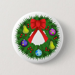 Kerstmis Ronde Button 5,7 Cm