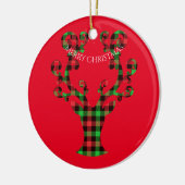 Kerstmis Ronde Ornament-Hert Keramisch Ornament (Links)