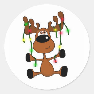Kerstmis Ronde Sticker