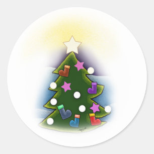 Kerstmis Ronde Sticker