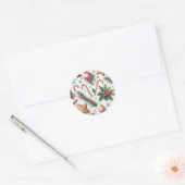 Kerstmis Ronde Sticker (Envelop)