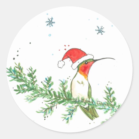 Kerstmis Ronde Sticker (Voorkant)