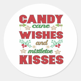 Kerstmis Ronde Sticker