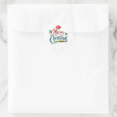 Kerstmis Ronde Sticker (Tas)