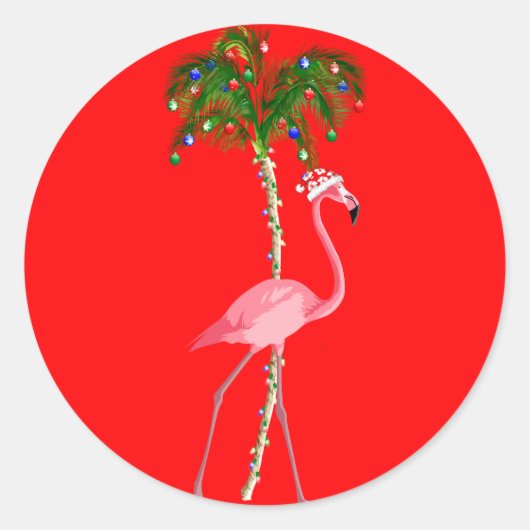 Kerstmis Ronde Sticker (Voorkant)