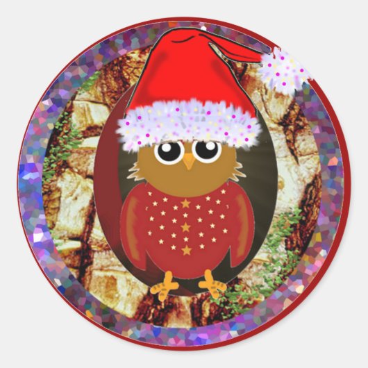 Kerstmis Ronde Sticker (Voorkant)